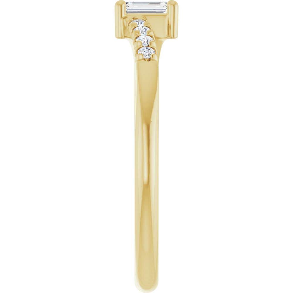 14K Yellow Gold 1/3 CTW Lab-Grown Diamond Bypass Ring