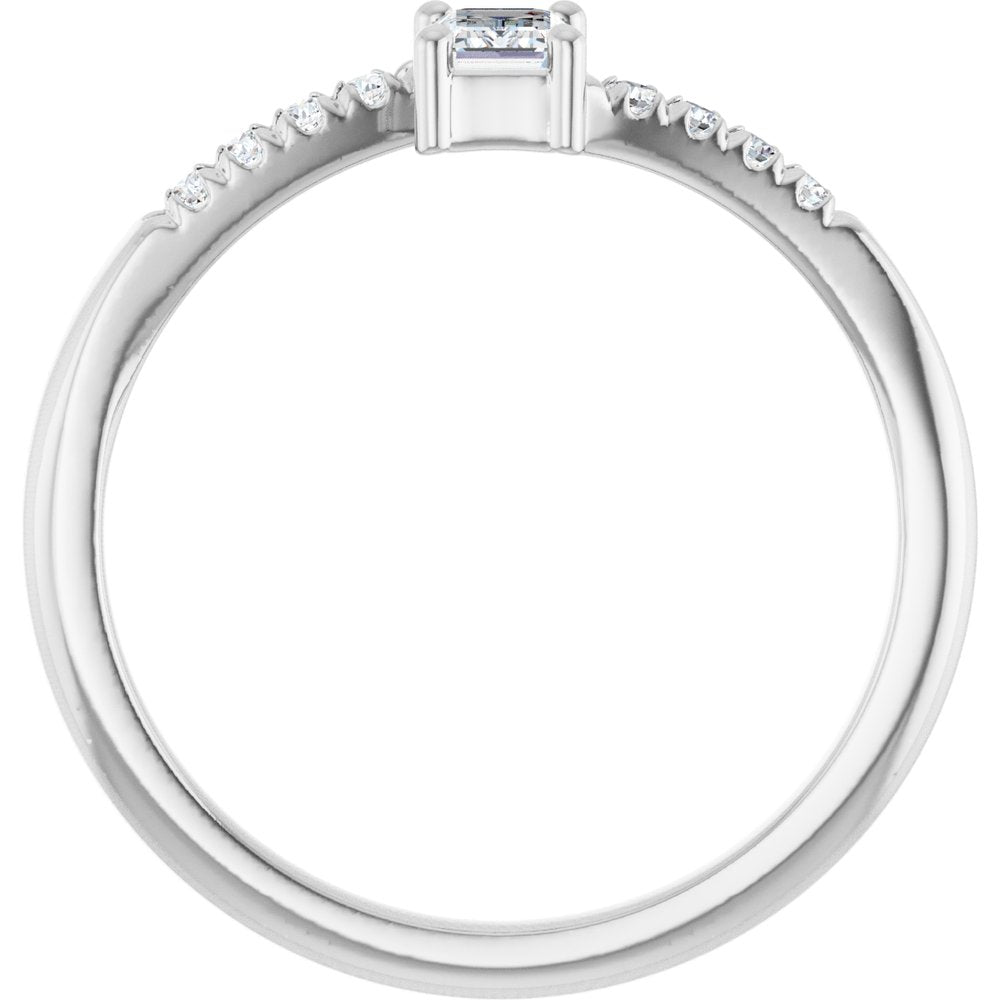 Sterling Silver 1/3 CTW Lab-Grown Diamond Bypass Ring