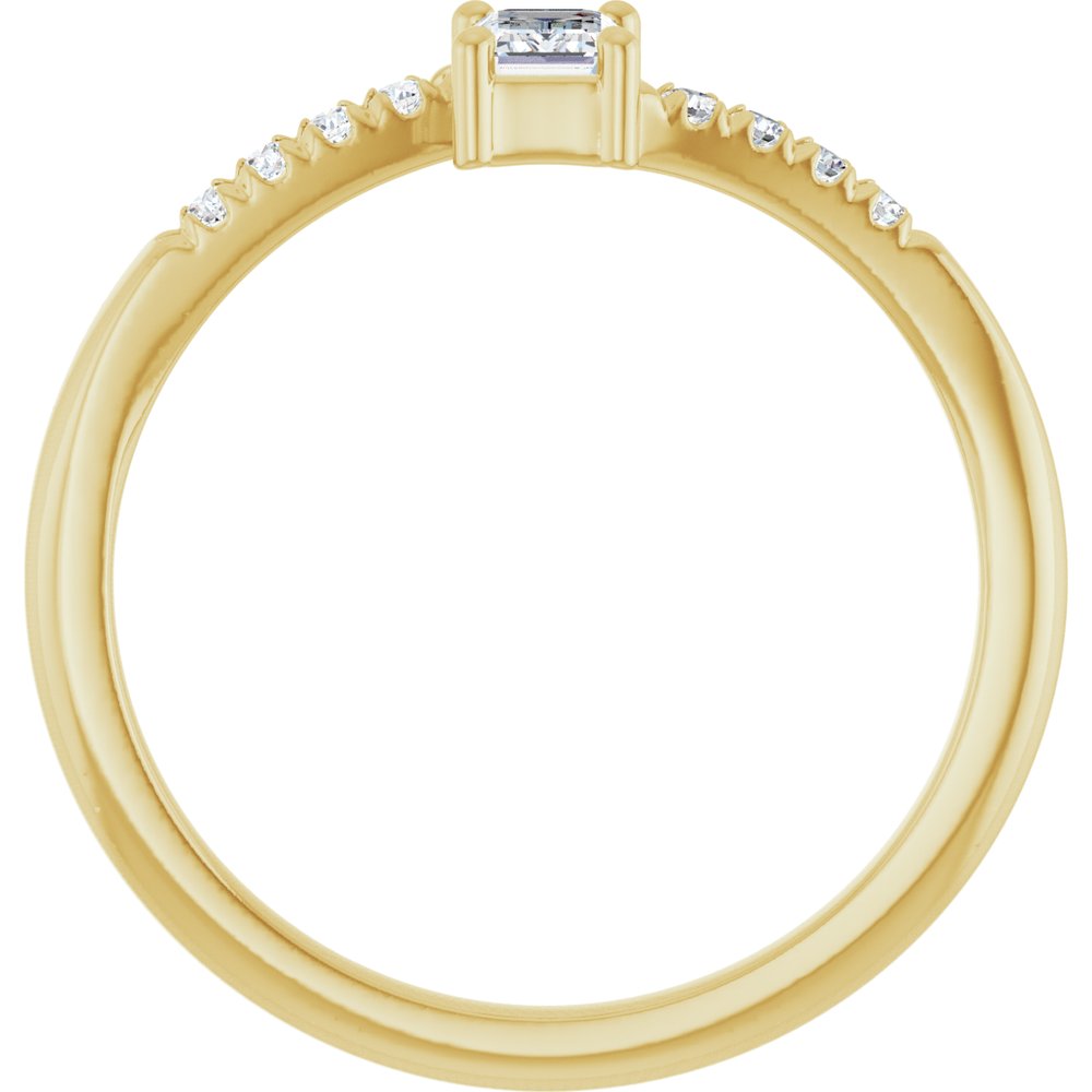 14K Yellow Gold 1/3 CTW Lab-Grown Diamond Bypass Ring
