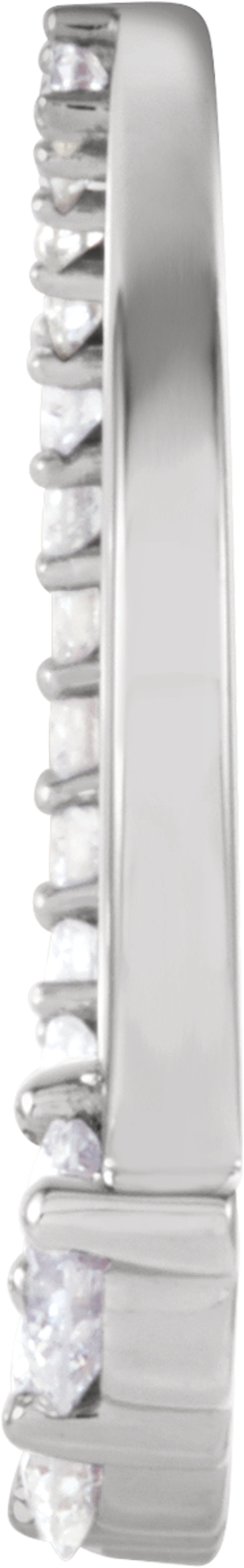 14K White Gold 1/2 CTW Natural Diamond Journey Circle Pendant