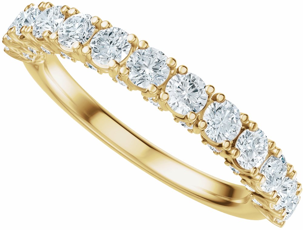 14K Yellow Gold 1 CTW Lab-Grown Diamond Anniversary Band