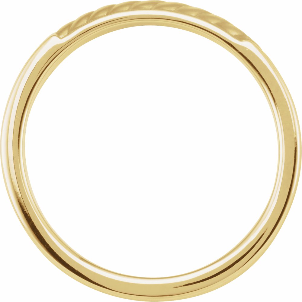 14K Yellow Gold 4 mm Criss Cross Rope Band Size 7
