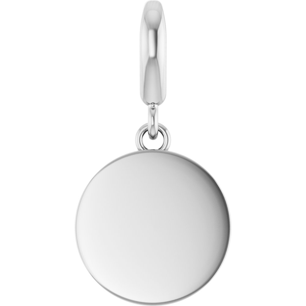 Sterling Silver Engravable Disc Charm/Pendant