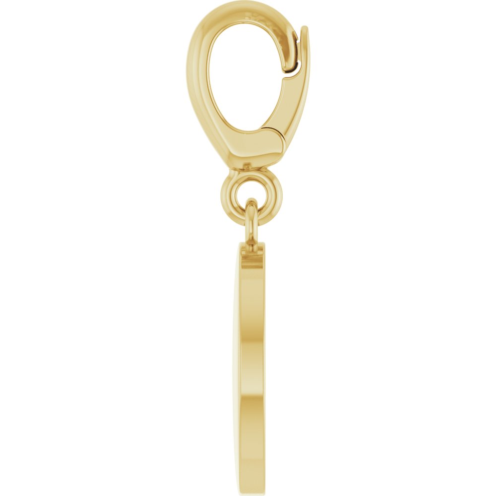 18K Yellow Gold-Plated Sterling Silver Engravable Disc Charm/Pendant