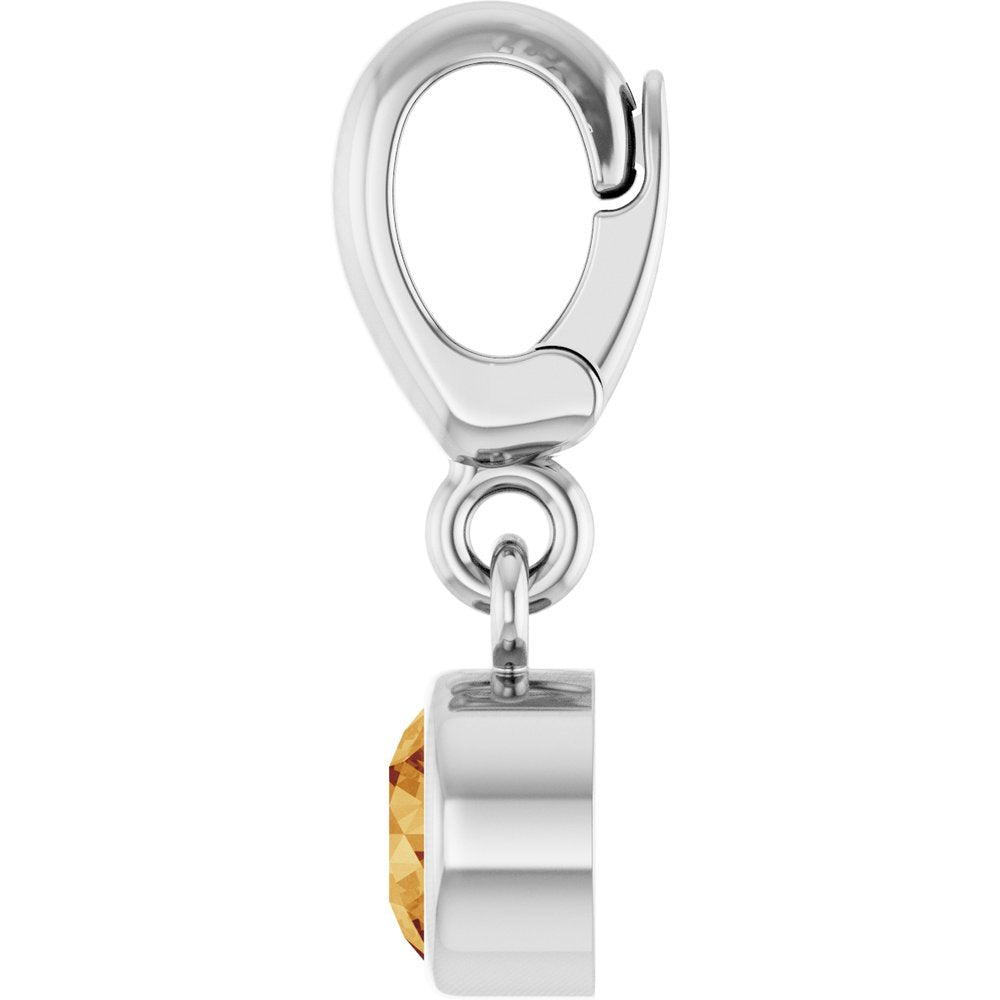 Sterling Silver Natural Citrine Charm/Pendant