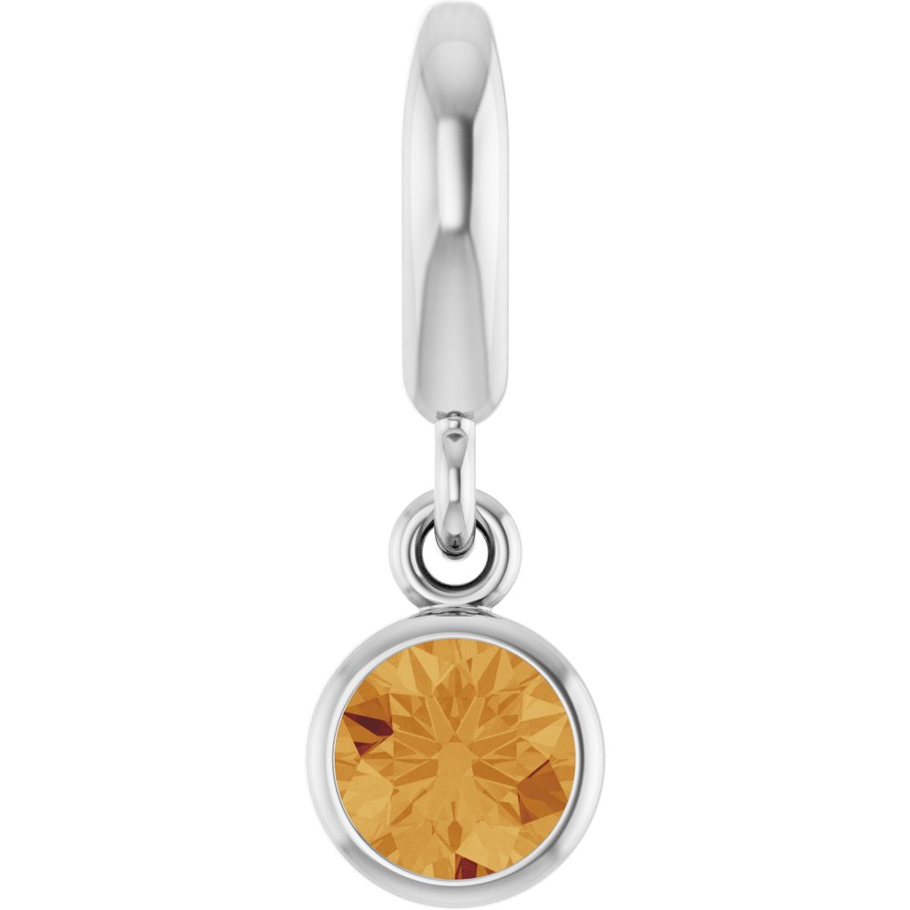Sterling Silver Natural Citrine Charm/Pendant