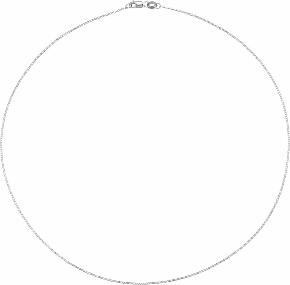 Sterling Silver 1.1 mm Rolo 18" Chain