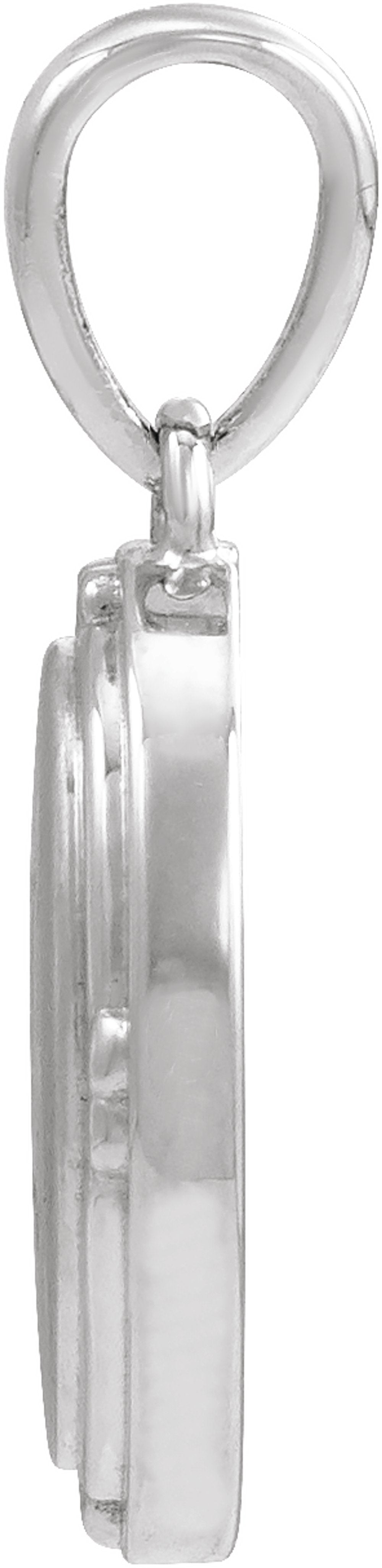 10K White Gold Engravable Pendant