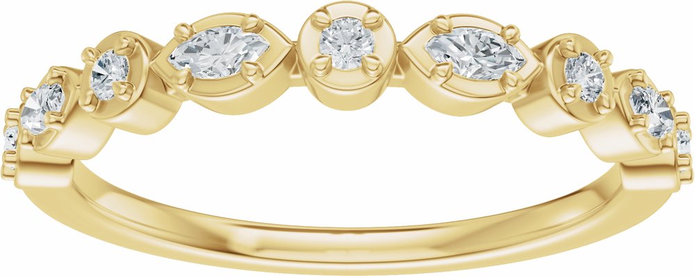 14K Yellow Gold 1/4 CTW Lab-Grown Diamond Anniversary Band