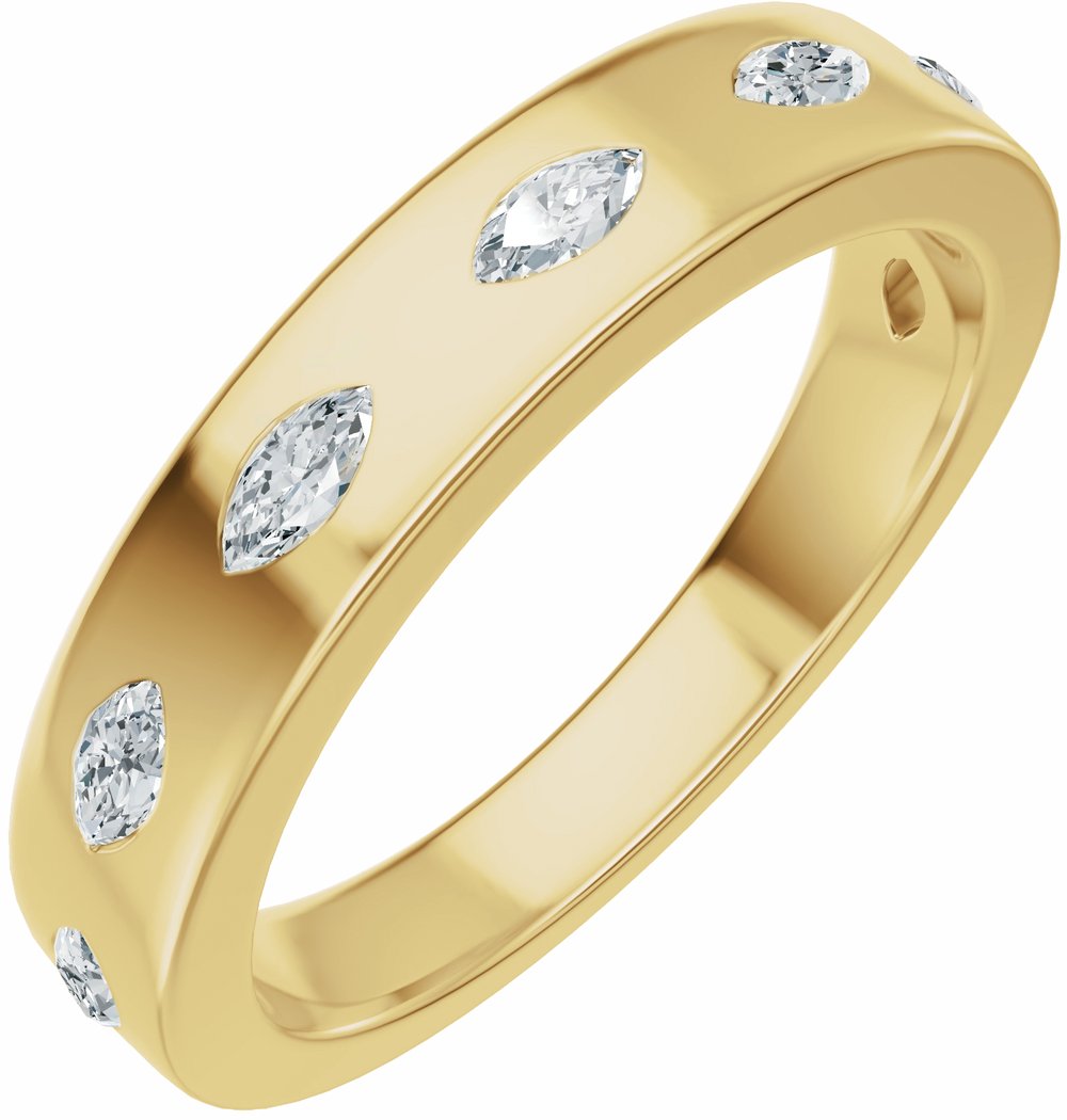 14K Yellow Gold 1/3 CTW Lab-Grown Diamond Anniversary Band