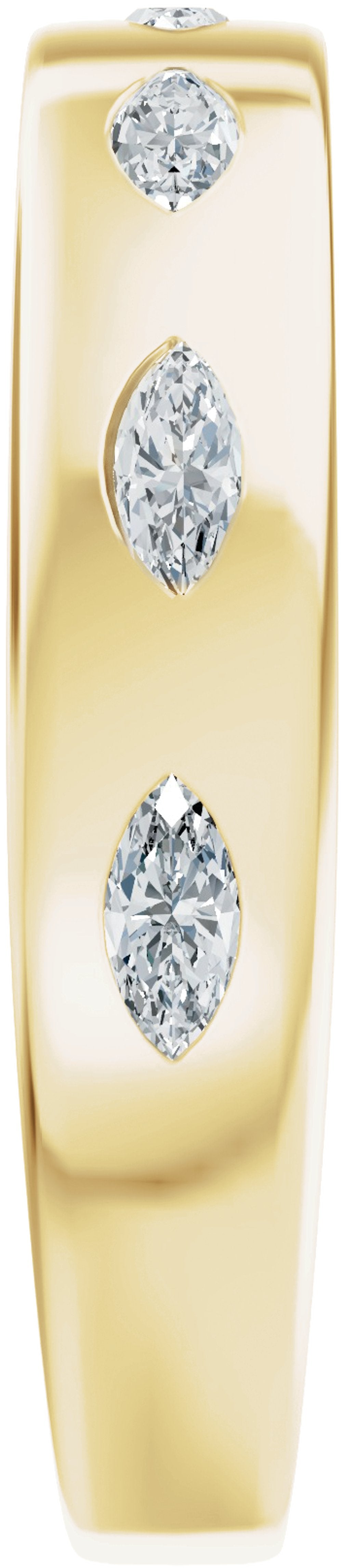 14K Yellow Gold 1/3 CTW Lab-Grown Diamond Anniversary Band