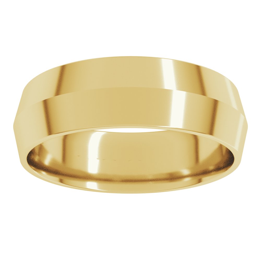 10K Yellow Gold 7 mm Lightweight Comfort-Fit Knife Band Size 10.5