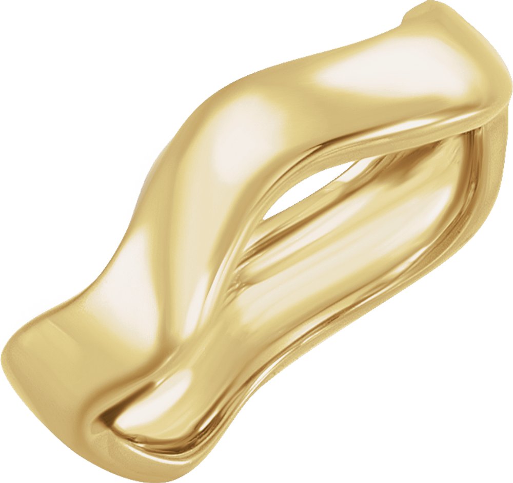 14K Yellow Gold 6.2 mm Wavy Band