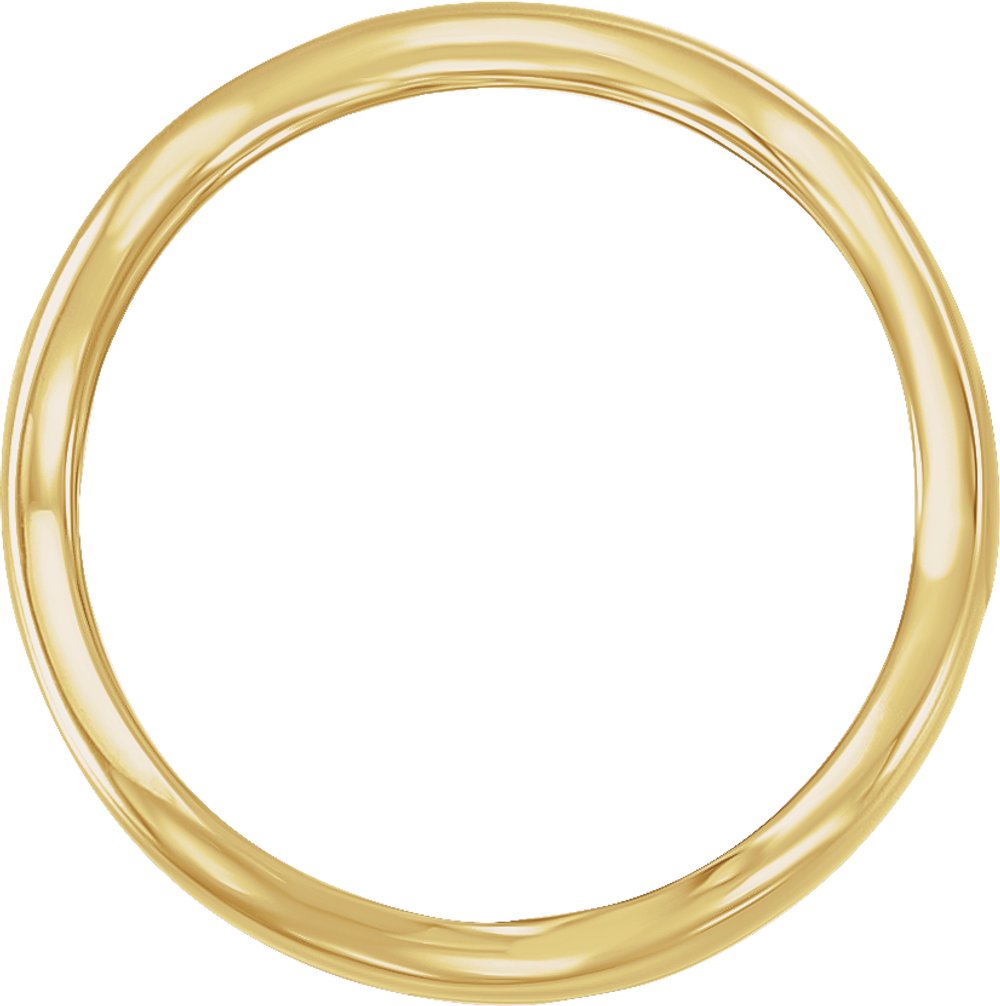 14K Yellow Gold 6.2 mm Wavy Band