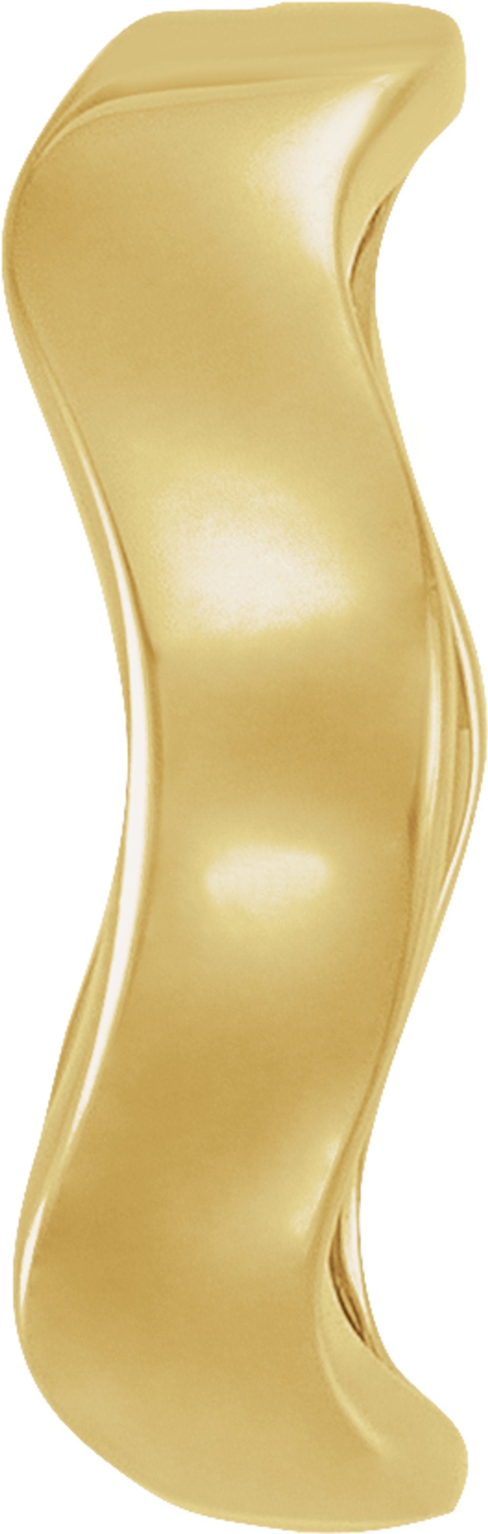 14K Yellow Gold 6.2 mm Wavy Band