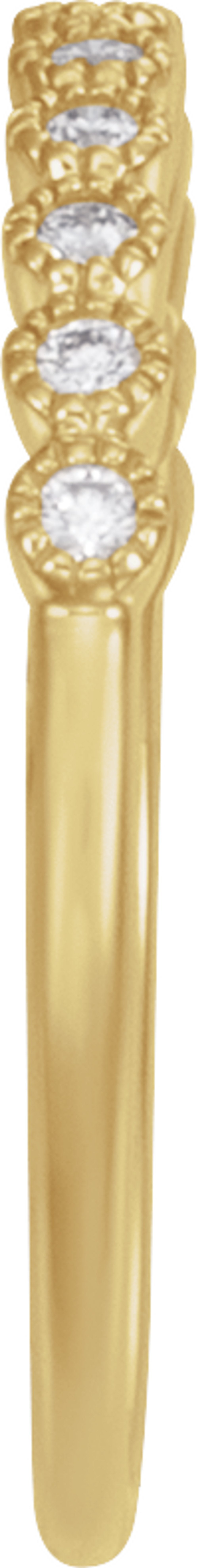14K Yellow Gold 1/6 CTW Natural Diamond Anniversary Band Size 7