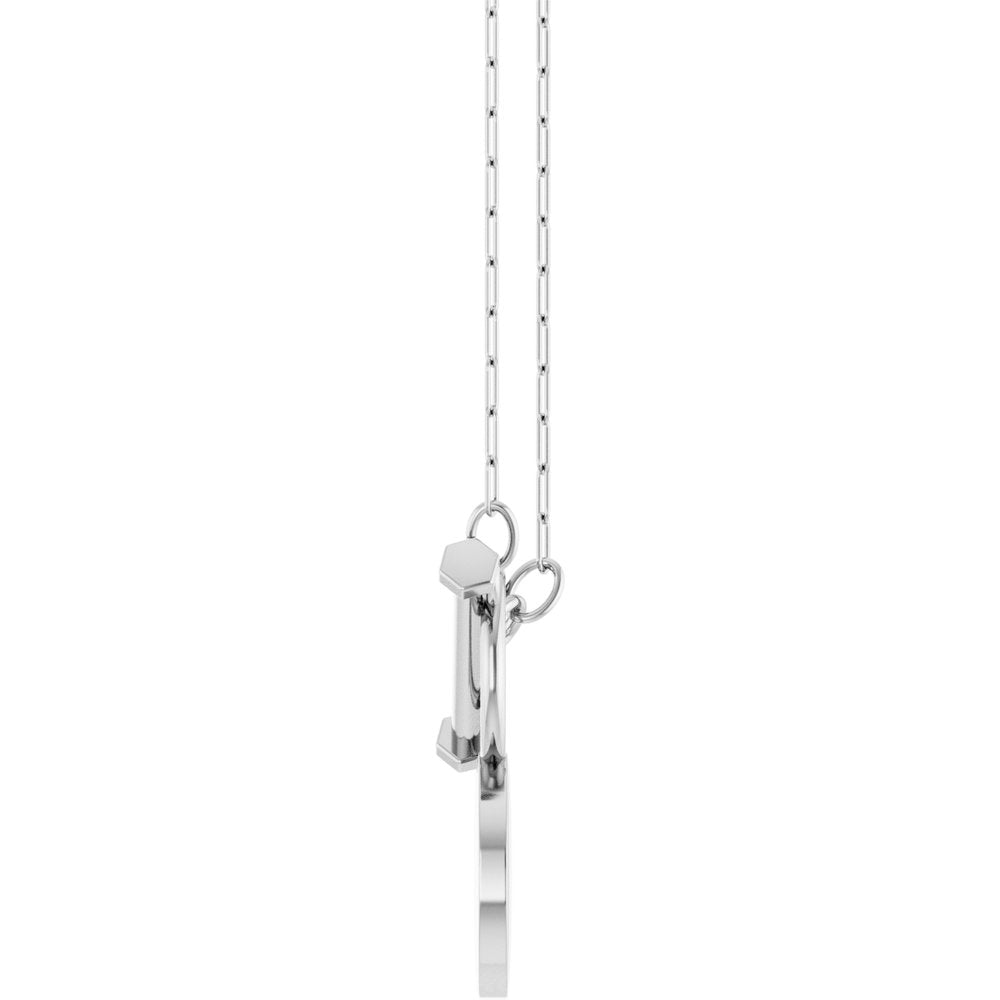 Sterling Silver Engravable Toggle 18" Necklace