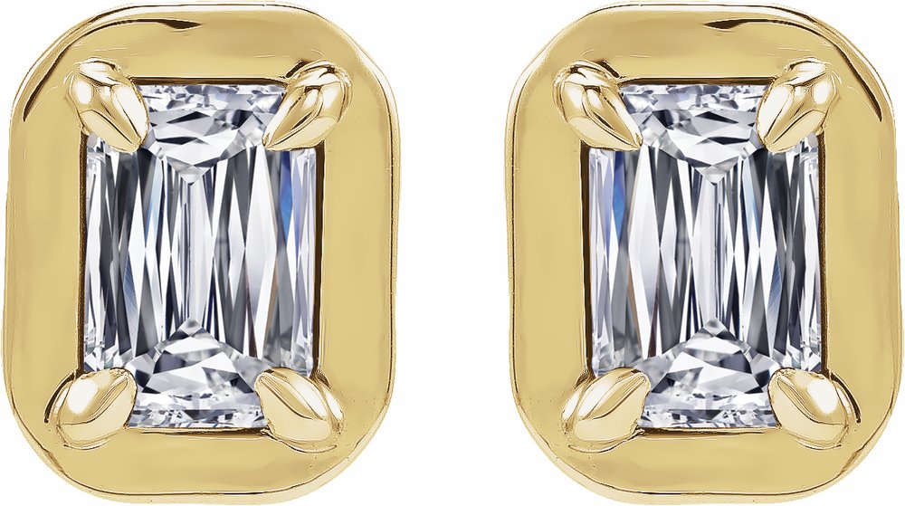14K Yellow Gold 1 1/5 CTW Lab-Grown Diamond Stud Earrings