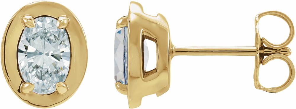 14K Yellow Gold 3/4 CTW Lab-Grown Diamond Stud Earrings