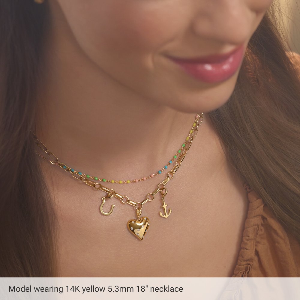 14K Yellow Gold-Filled 5.3 mm Paperclip-Style 7" Chain