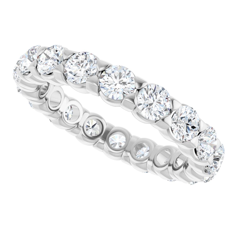 14K White Gold 2 9/10 CTW Lab-Grown Diamond Eternity Band Size 8