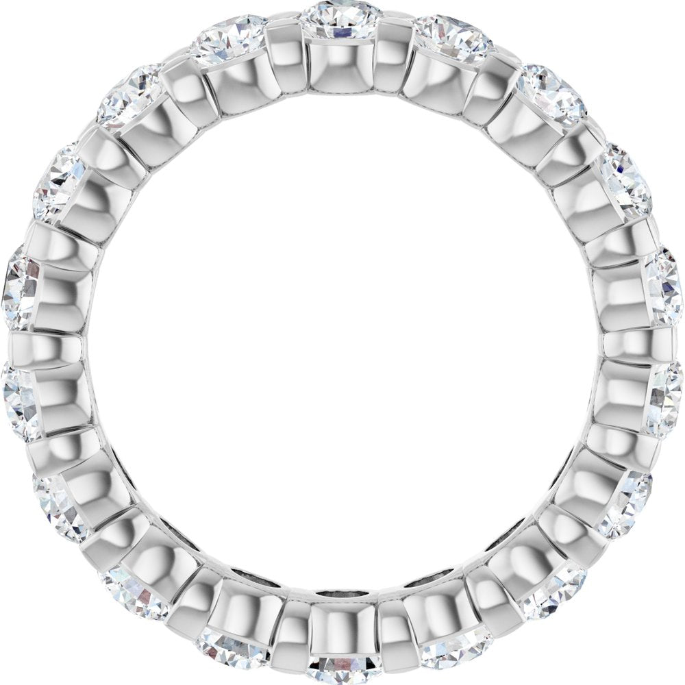 14K White Gold 2 9/10 CTW Lab-Grown Diamond Eternity Band Size 8