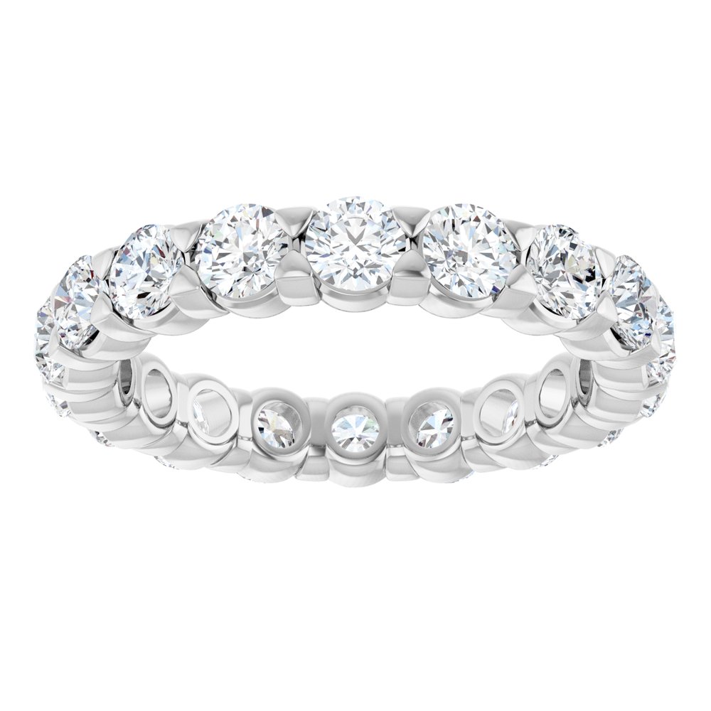 14K White Gold 2 9/10 CTW Lab-Grown Diamond Eternity Band Size 8