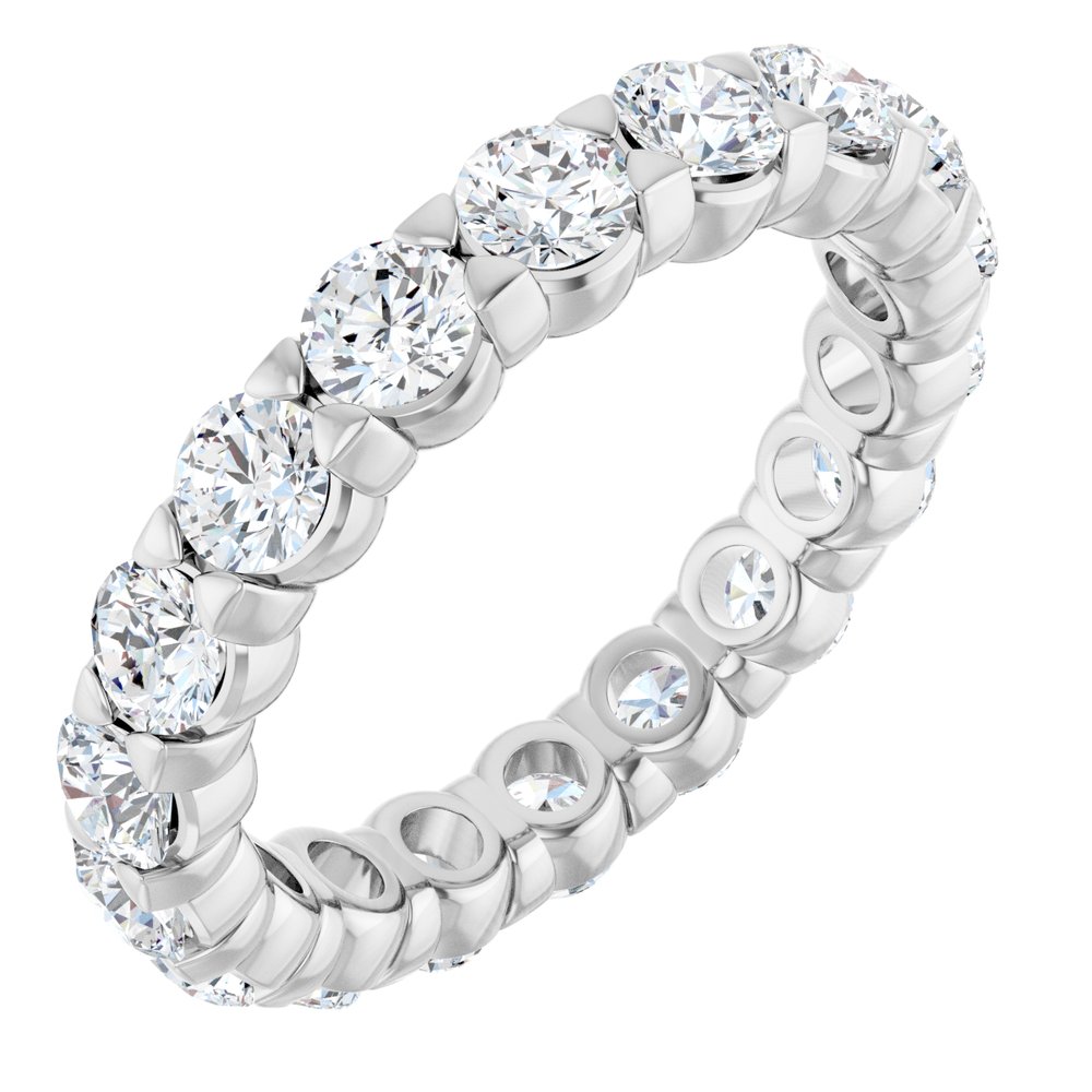 14K White Gold 2 9/10 CTW Lab-Grown Diamond Eternity Band Size 8