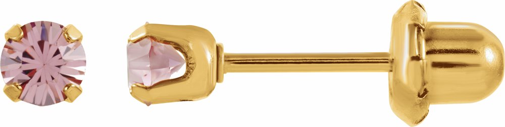 24K Gold-Plated Stainless Steel Imitation Alexandrite Inverness® Piercing Earrings