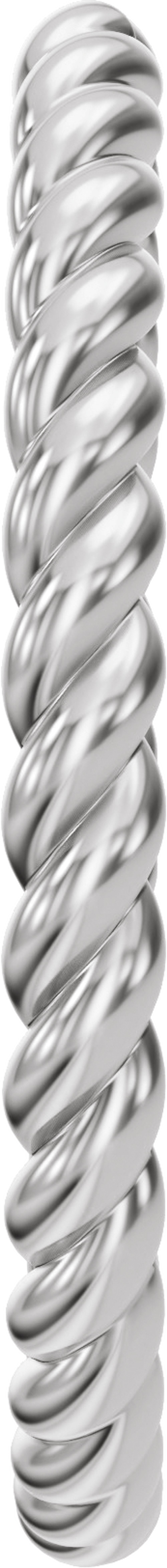 14K White Gold Rope Open Band Size 7