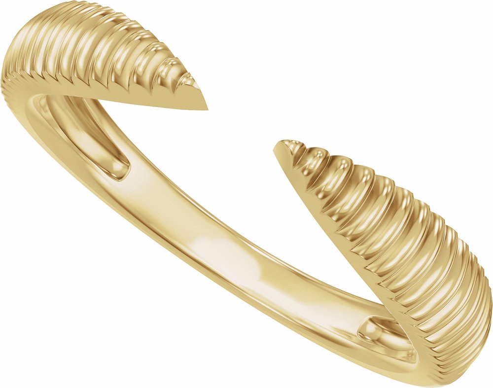 14K Yellow Gold Open Band Size 6