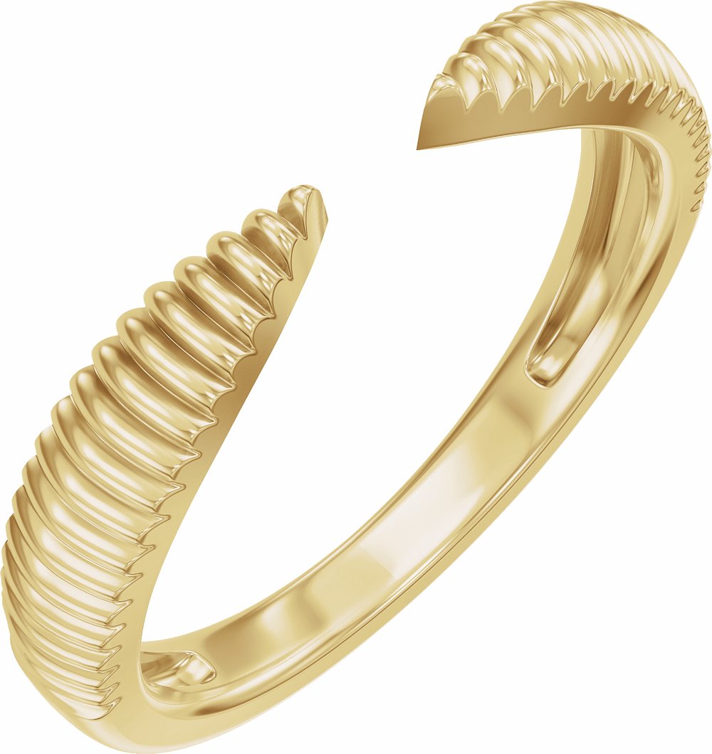 14K Yellow Gold Open Band Size 6