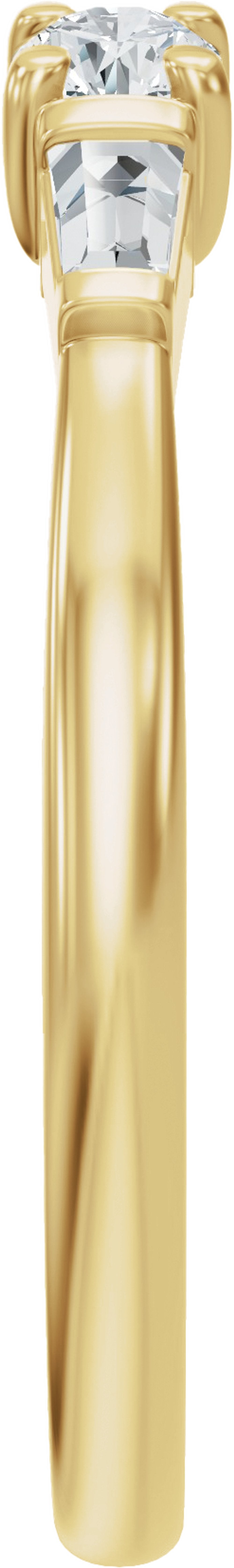 14K Yellow Gold 1/4 CTW Natural Diamond Open Band Size 7
