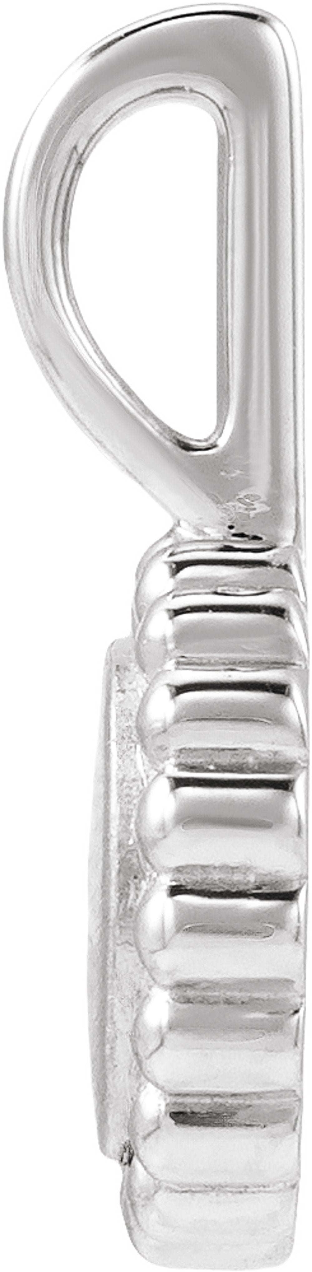 Sterling Silver Engravable Beaded Disc Charm/Pendant