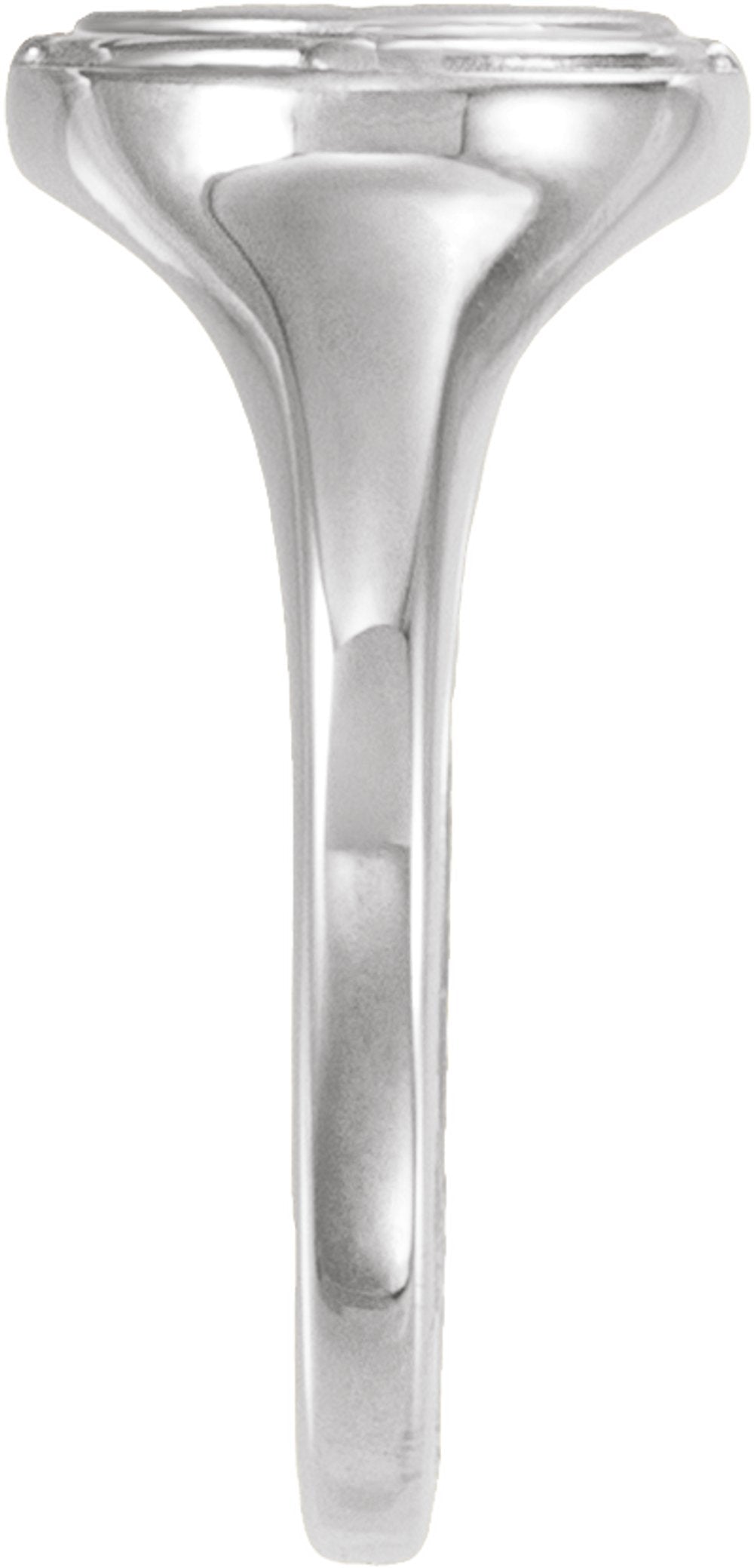 Sterling Silver 10x8 mm Oval Vintage-Inspired Signet Ring