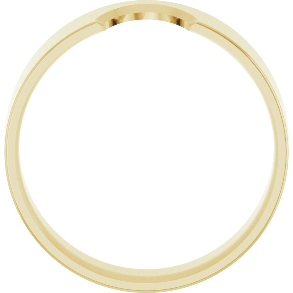 14K Yellow Gold 6 mm Contour Band Size 6.5
