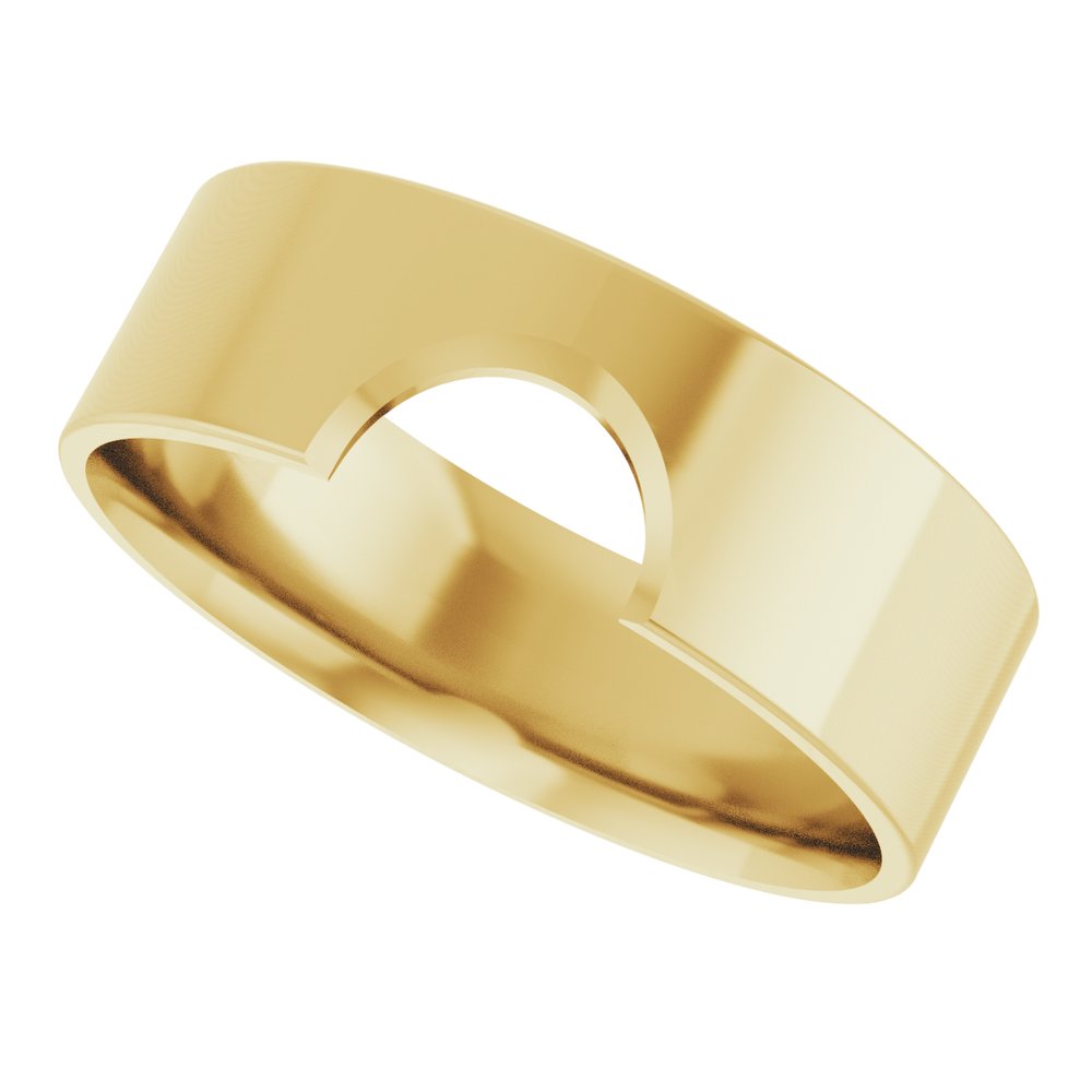 14K Yellow Gold 6 mm Contour Band Size 6.5