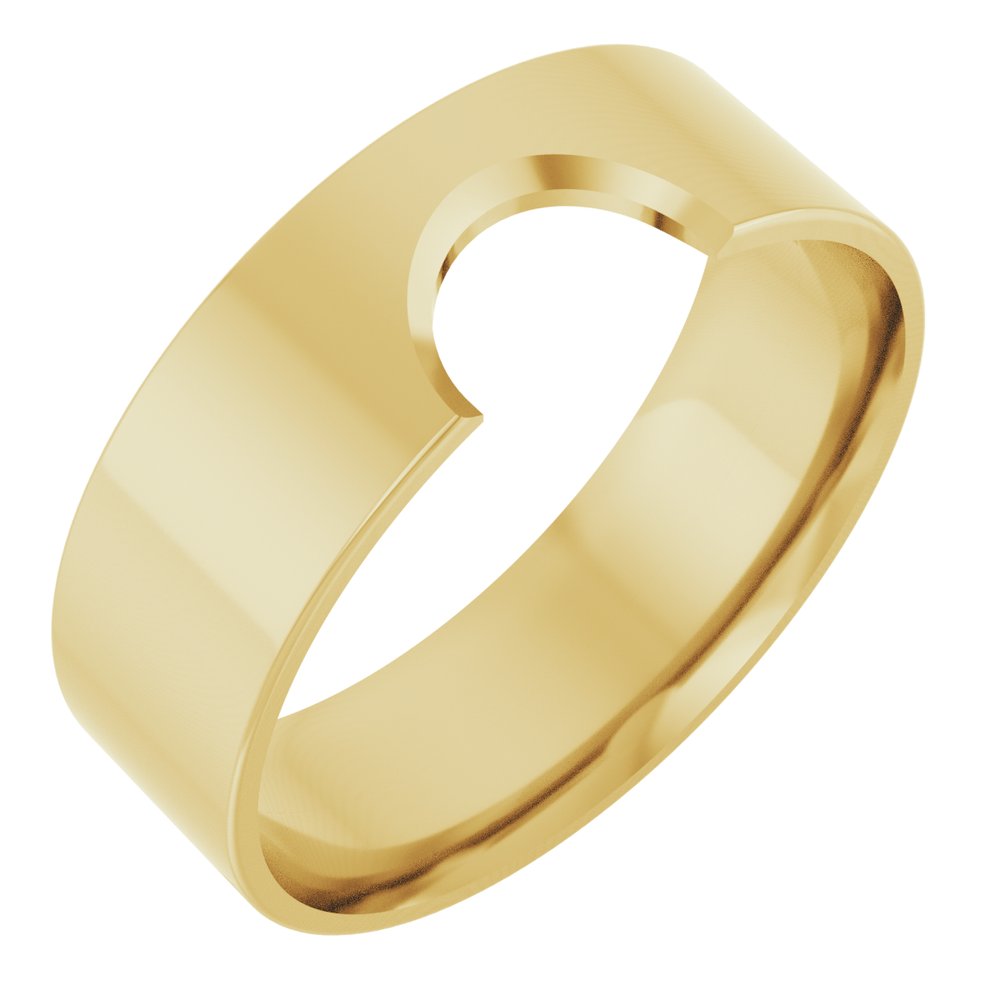 14K Yellow Gold 6 mm Contour Band Size 6.5