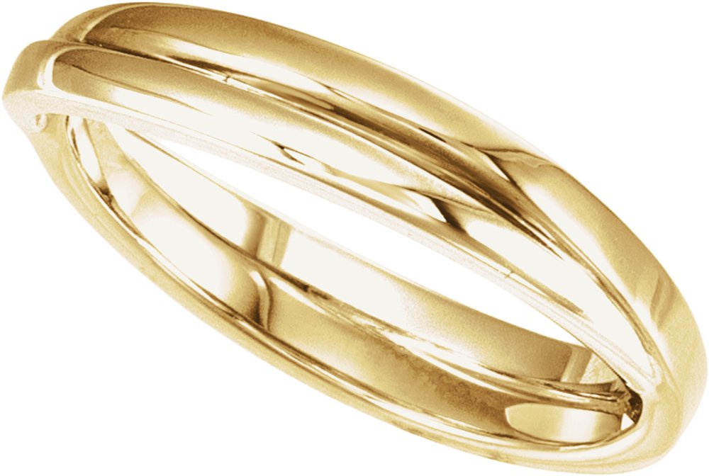 14K Yellow Gold Criss-Cross Band Size 7