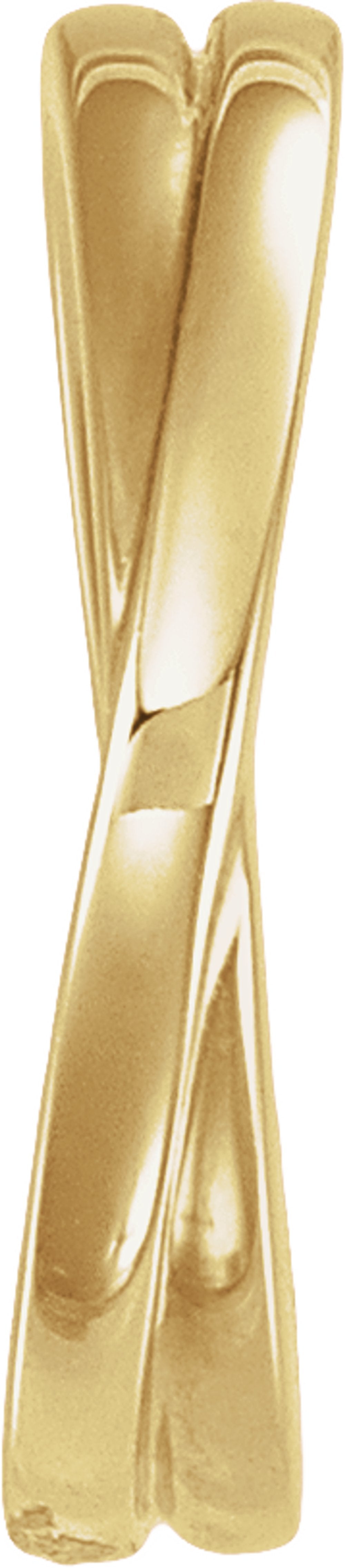 14K Yellow Gold Criss-Cross Band Size 7