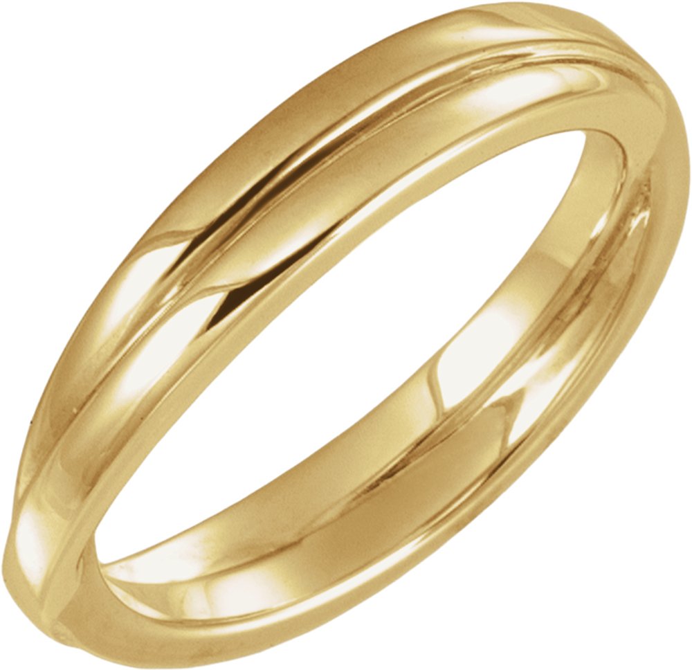 14K Yellow Gold Criss-Cross Band Size 7