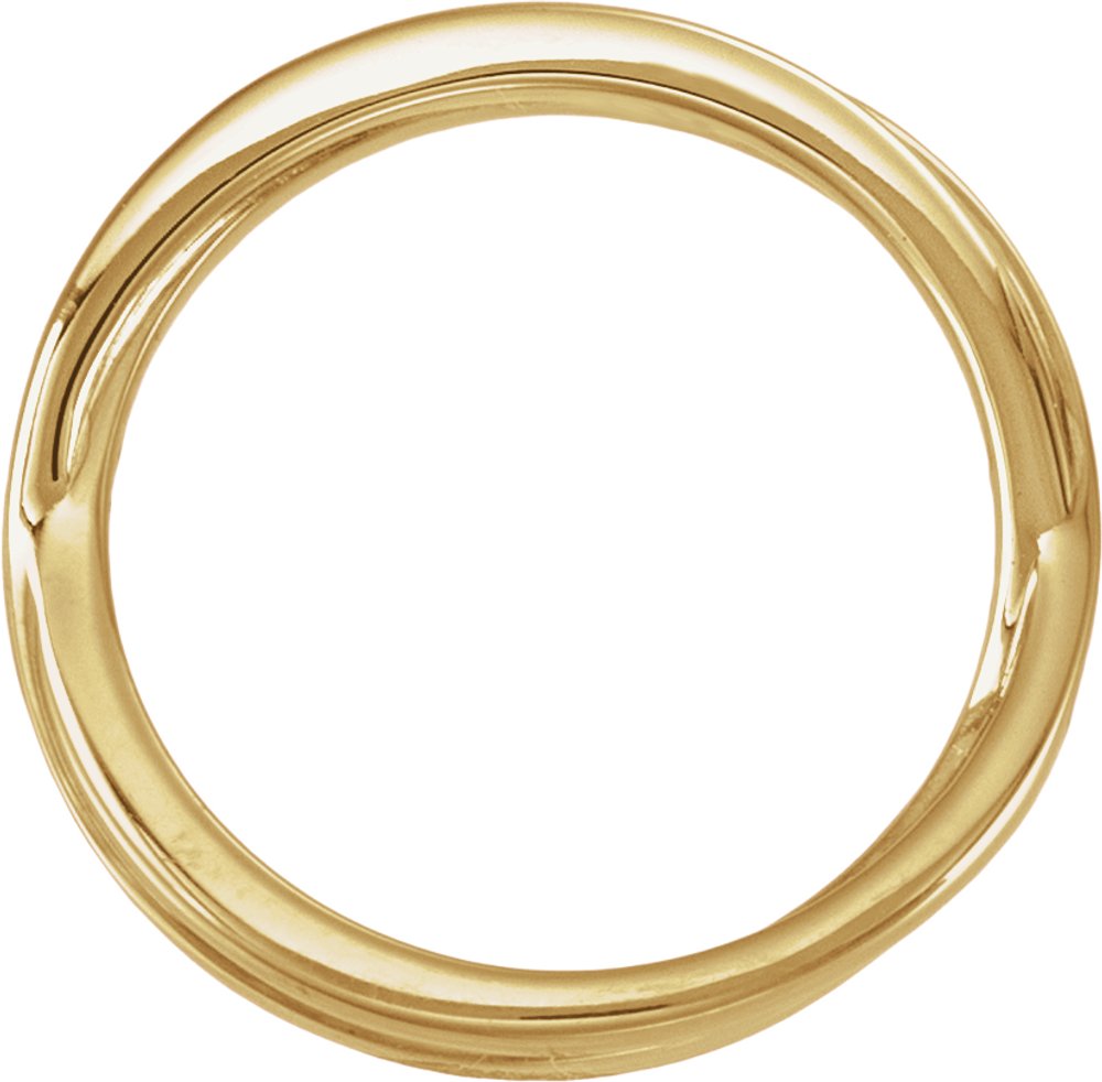 14K Yellow Gold Criss-Cross Band Size 7