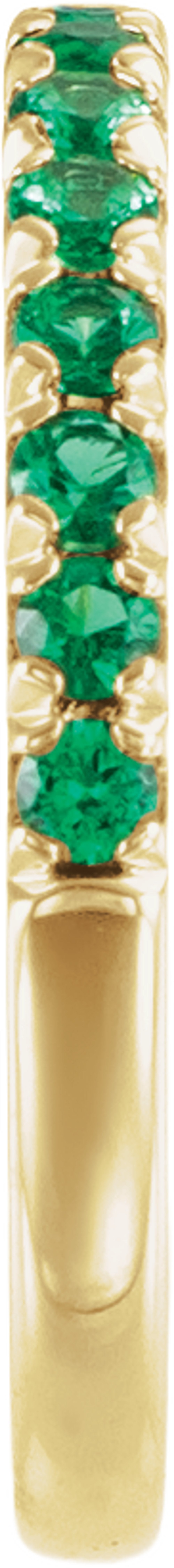 14K Yellow Gold Natural Emerald Stackable Ring