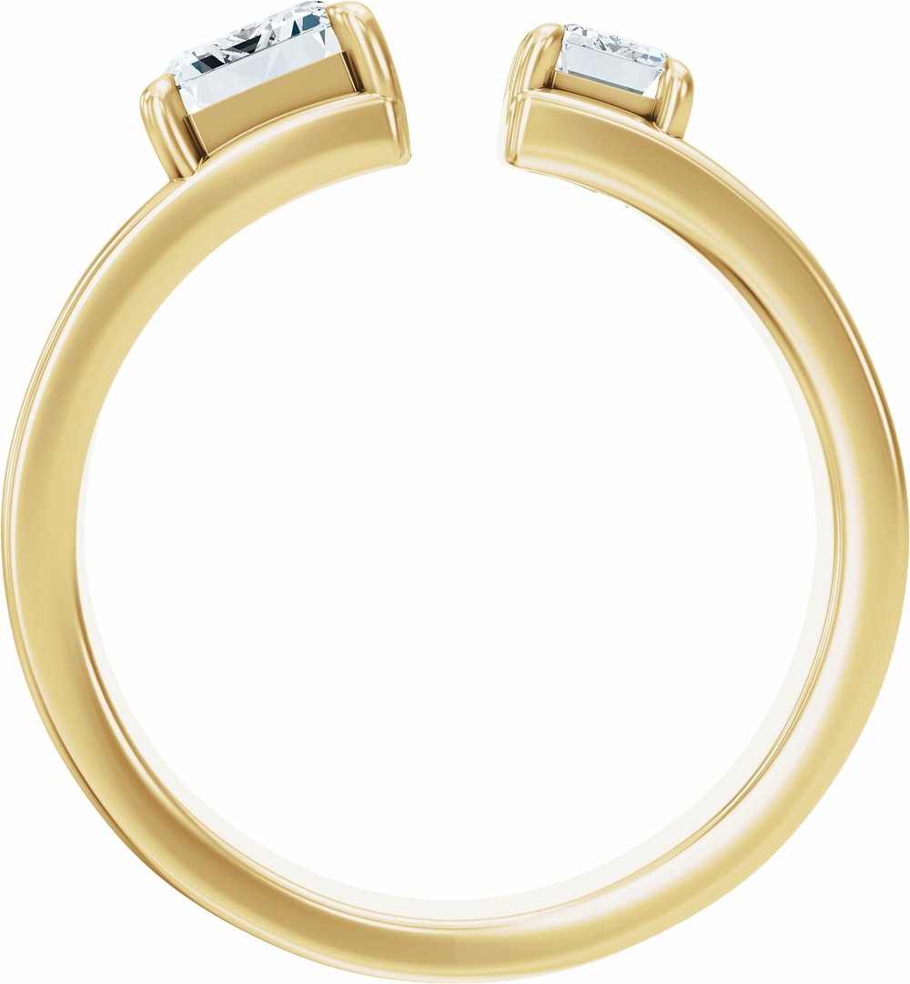 14K Yellow Gold 2 1/2 CTW Lab-Grown Diamond Two-Stone Engagement Ring