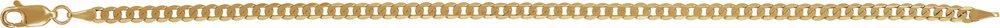 14K Yellow Gold 3 mm Curb 7" Chain