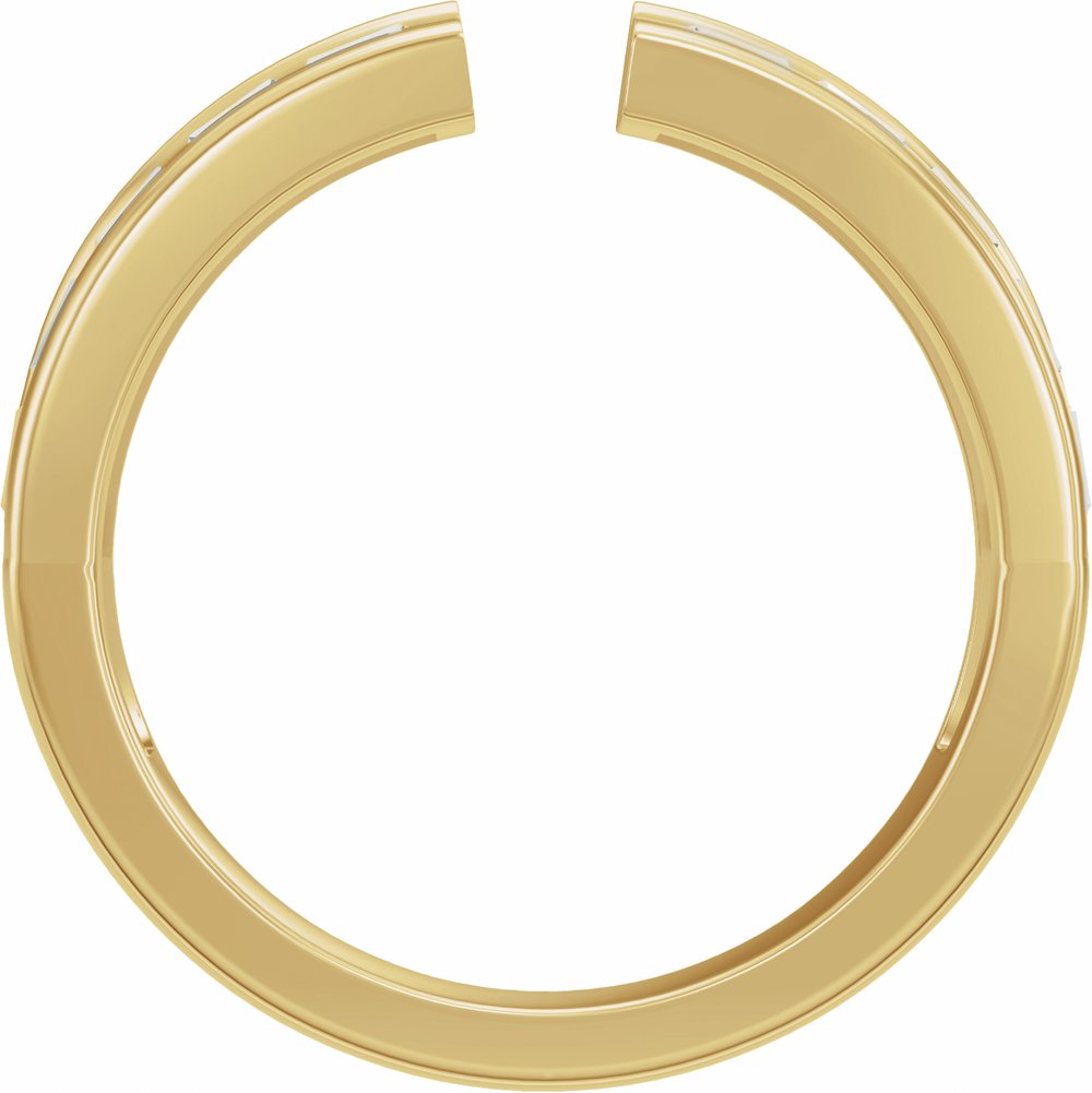 14K Yellow Gold 1/4 CTW Lab-Grown Diamond Open Band Size 7