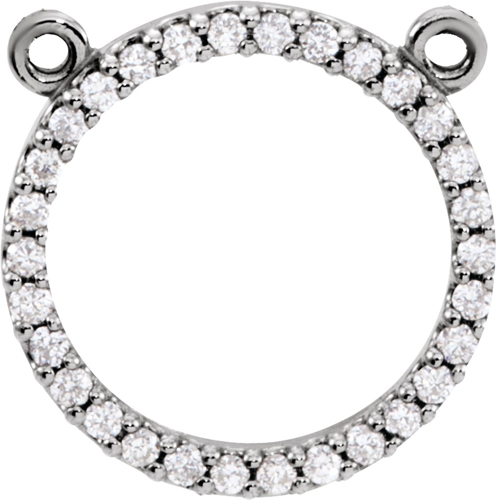 14K White Gold 1/8 CTW Lab-Grown Diamond Necklace Center