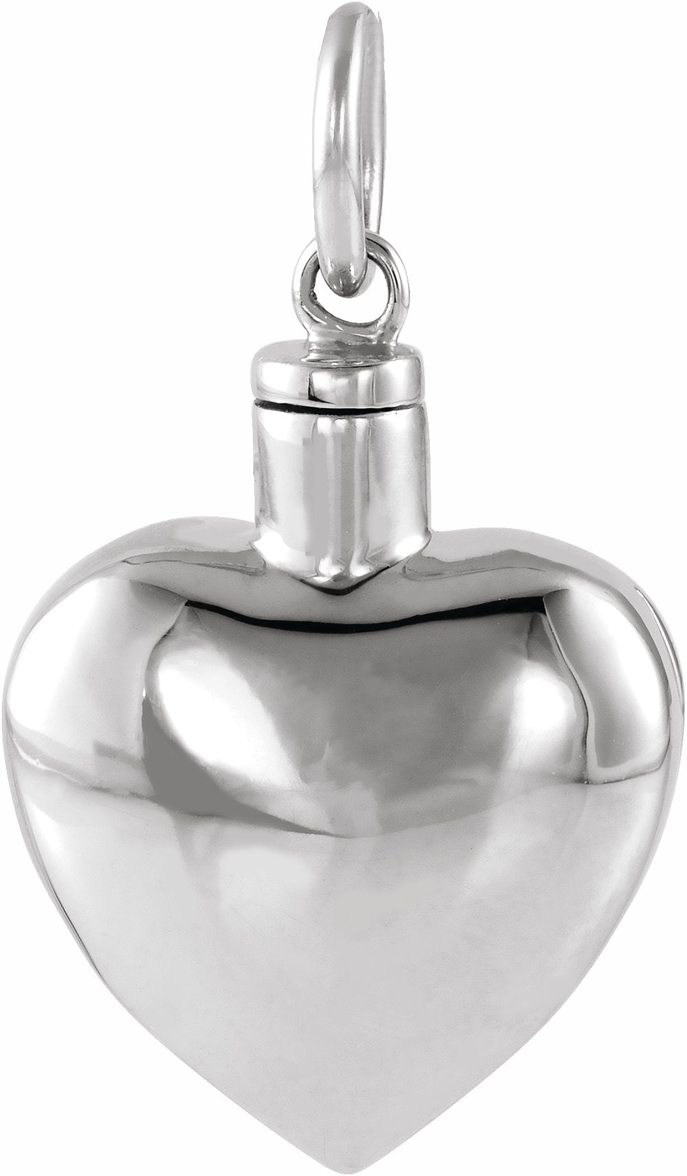 10K White Gold Heart Ash Holder Pendant