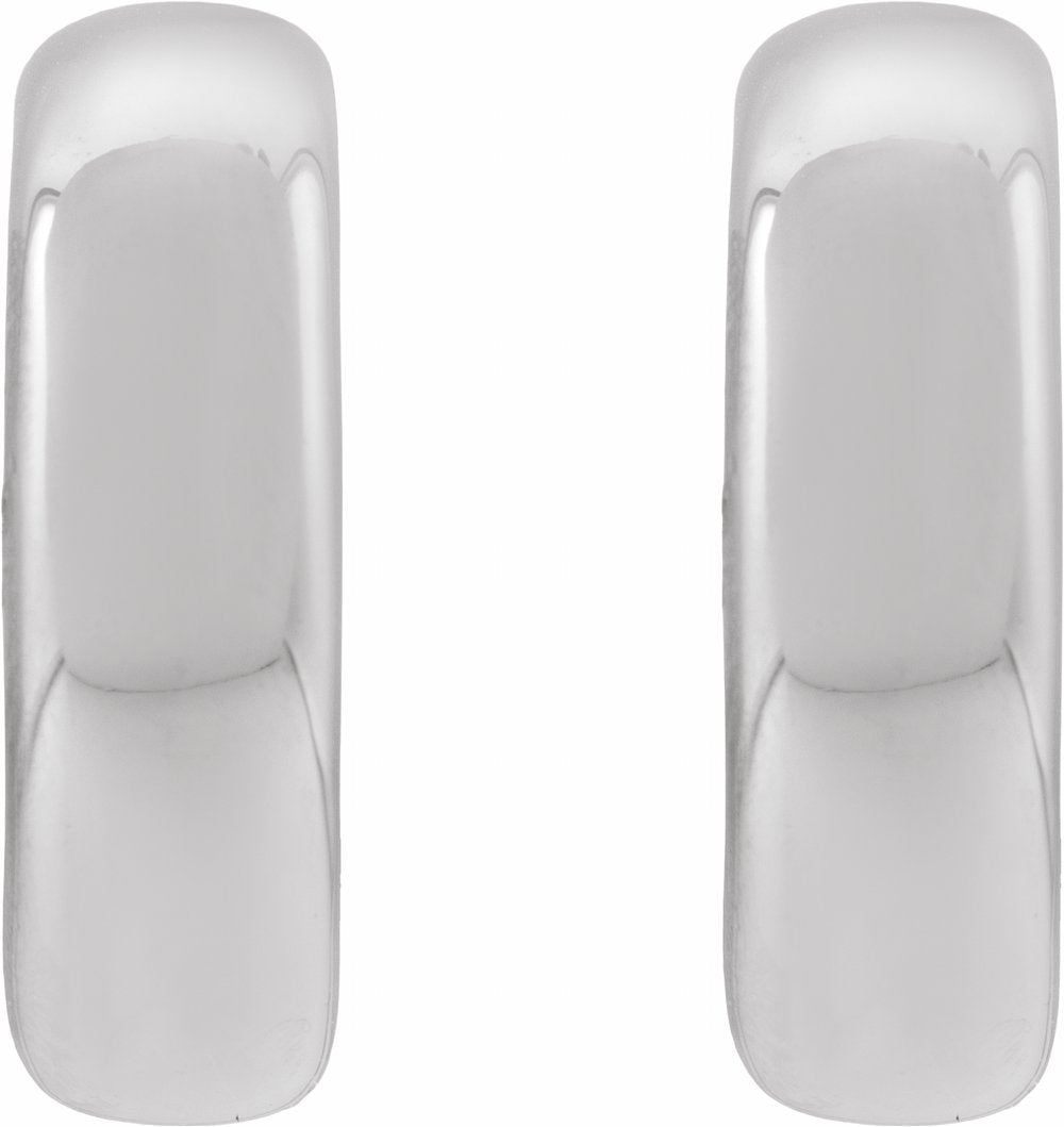Sterling Silver Electroform Puffed 20 mm Hoop Earrings