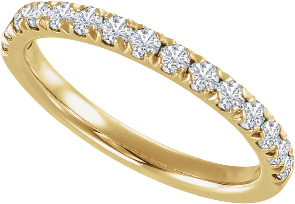 10K Yellow Gold 1/6 CTW Natural Diamond Stackable Ring